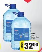 Spar Still Spring Water-For 2 x 5Ltr