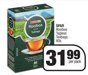 Spar Rooibos Teabags-80's Per Pack