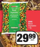 Spar Mixed Vegetables-1kg Each 