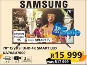 Samsung 70" Crystal UHD 4K Smart LED UA70AU7000