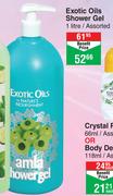 Nature's Nourishment Exotic Oils Shower Gel Assorted-1Ltr Each
