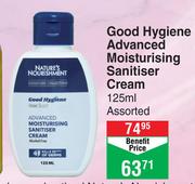 Nature's Nourishment Good Hygiene Advanced Moisturising Sanitiser Cream Assorted-125ml