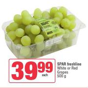 Spar Freshline White Or Red Grapes-500g Each