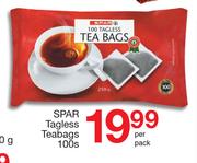 Spar Tagless Teabags-100's Per Pack