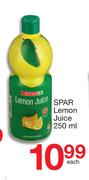 Spar Lemon Juice-250ml Each