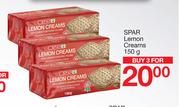 Spar Lemon Creams-For 3 x 150g
