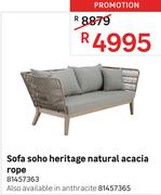Sofa Soho Heritage Natural Acacia Rope