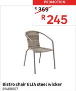 Elia Bistro Steel Wicker Chair