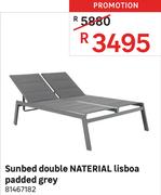 Naterial Sunbed Double Lisboa Padded Grey