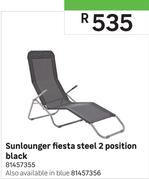 Sunlounger Fiesta Steel 2 Position (Black)
