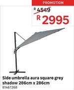 Side Umbrella Aura Square Grey Shadow 286cm x 286cm