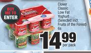 Clover Classic Low Fat Yoghurt (Selected Incl.Fruits Of The Forest)-6s Per Pack