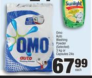Omo Auto Washing Powder(Selected) 3Kg Or Capsules 24's-Each