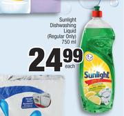 Sunlight Dishwashing Liquid (Regular Only)-750ml Each