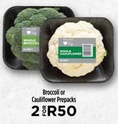Broccoli Or Cauliflower Prepacks-For 2