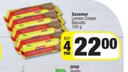 Savemor Lemon Cream Biscuits-For 4 x 150g