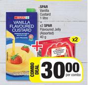 Spar vanilla Custard 1L + x2 Spar Flavoued Jelly (Assorted) 40g-Per Combo