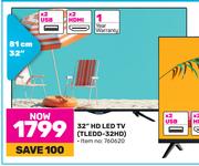 Telefunken 32"(81cm) HD LED TV TLEDD-32HD