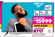 Samsung 75" (190cm) Crystal CU7000 UHD 4K TV