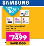 Samsung 50"(127cm) Crystal CU7000 UHD 4K TV