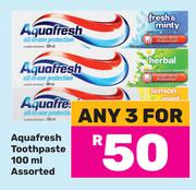Aquafresh Toothpaste Assorted-For Any 3 x 100ml