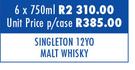 Singleton 12 YO Malt Whisky-6 x 750ml