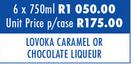 Lovoka Caramel Or Chocolate Liqueur-6 x 750ml
