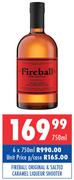Fireball Original & Salted Caramel Liqueur Shooter-750ml