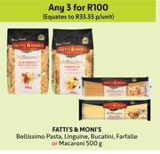 Fatti's & Moni's Bellissimo Pasta, Linguine, Bucatini, Farfalle Or Macaroni-For Any 3 x 500g