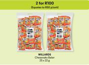 Willards Cheasnakes Baler-For 2 x 25 x 22g