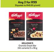 Kellogg's Granola Snack Bar (All Variants)-For Any 2 x 5 x 36g