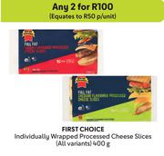 First Choice Individually Wrapped Processed Cheese Slices (All Variants)-For Any 2 x 400g