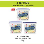 Blossom Lite 25% Fat Spread Tub-For 3 x 1kg