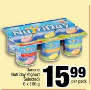 Danone Nutriday Yoghurt(Selected)-6 x 100g Per Pack
