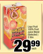 Liqui Fruit 100% Fruit Juice Blend(Selected)-2Ltr Each
