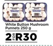 White Button Mushroom Punnets-For 2 x 250g