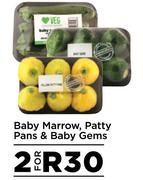 Baby Marrow, Patty Pans & Baby Gems