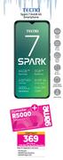 Tecno Spark 7 64GB 4G Smartphone-On 1.2GB Red Top Up Core More Data