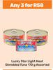 Lucky Star Light Meat Shredded Tuna Assorted-For Any 3 x 170g