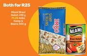 Miami Braai Relish 410g Plus Imbo Samp & Beans 500g-For Both