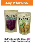 Buffet Calamata Olives Or Green Olives Sachet-For Any 2 x 200g