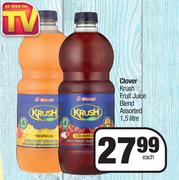 Clover Krush Fruit Juice Blend Assorted-1.5L Each