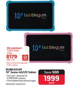Bubblegum 10" Junior 4G/LTE Tablet-On 1 Gig Data