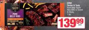 Spar Tender & Tasty Pork Belly Spare Ribs BBQ Or Sweet & Sticky-1Kg Each