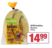 Spar Freshline Bananas-500gm Each