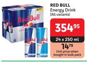 Red Bull Energy Drink (All Variants)-24 x 250ml