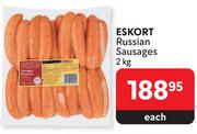 Eskort Russian Sausages-2Kg Each