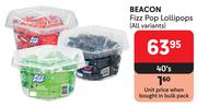 Beacon Fizz Pop Lollipops (All Variants)-40's