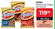 Simba Fritos Corn Chips (All Variants)-48 x 25g