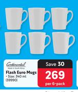 Continental Flash Euro Mugs-Per 6 Pack